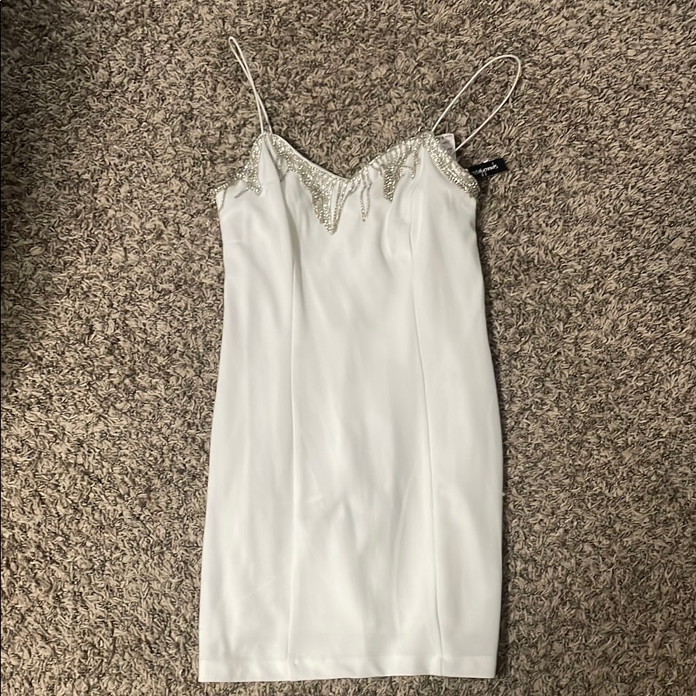 Speechless White Chemise with Spaghetti Straps